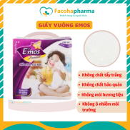 Giấy vuông Emos 100 tờ khăn giấy đa năng emos premium mềm dai an toàn sử