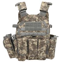 ۩◕ Nylon Hunting Vest Multi-Functional Camouflage Molle Webbed Gear Vest Adjustable Men Women Combat Equipment for Outdoor Cycling