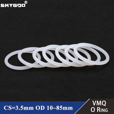 ✿☃♤ 10Pcs VMQ O Ring Gasket CS 3.5mm OD 10 85mm Waterproof Washer Silicone Rubber Insulate Round O Shape Seal White Food Grade