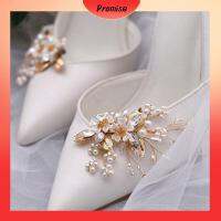 PROMISE 2PCS(1 Pairs) เงางาม อุปกรณ์เสริมรองเท้า งานเลี้ยงแต่งงานปาร์ตี้ เจ้าสาวในบ้าน เสน่ห์ของรองเท้า คลิปรองเท้าพลอยเทียม ดอกไม้คริสตัล ตกแต่งด้วยหัวเข็มขัด