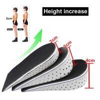 2cm-4cm Hard Breathable Memory Foam Height Increase Insoles Heel Lifting Inserts Shoe Lifts Shoe Pads Cushion Unisex