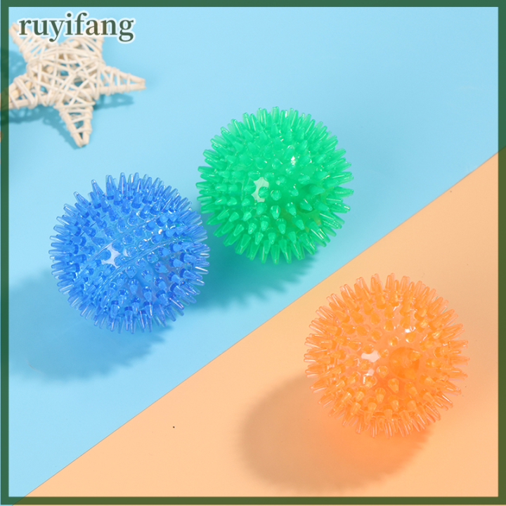 ruyifang-ของเล่นสุนัขยางเด้งฟันลอยทำความสะอาดฟัน-spiky-flake-ball-ของเล่นสุนัข