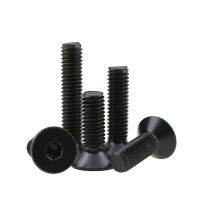 【CW】 Black 304(A2) Stainless Steel Countersunk Head Screw M3 M4 M5 Hex Socket Bolt Flat Machine Screws Length 5 30mm