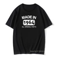 Made In 1964 Birthday Man T Shirt 57 Years Present Graphic Unique Cotton Tshirts Retro Round Neck Daddy Grandad Tops Tees