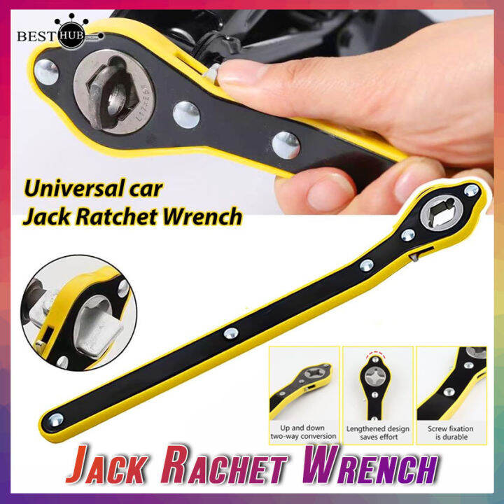 Auto LaborSaving Jack Ratchet Wrench with Long Handle Tool Jack Handle