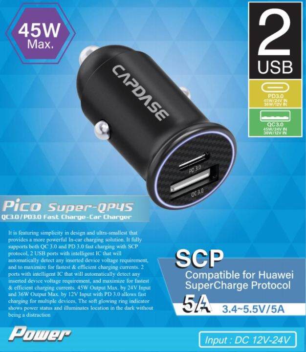 capdase-dual-usb-c-pd-car-charger-pico-super-qp45