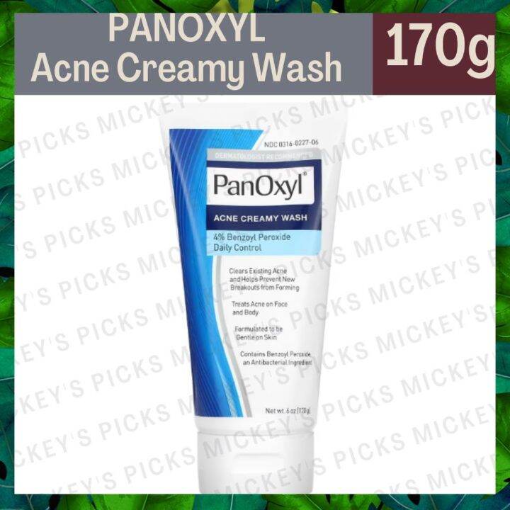 Panoxyl Acne Creamy Wash Benzoyl Peroxide 4 Daily Control 6 Oz (170 G ...