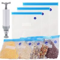 【DT】 hot  10Pcs Vacuum Sealing Bags Reusable Food Storage Bag Household Vegetables Meat Sealed Keep Fresh Organizer with Air Valve Pump