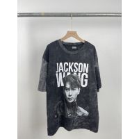 [100% Cotton] ทีมหวัง️เสื้อยืด เสื้อฟอก เสื้อยืดวินเทจลาย️JACKSON WANG เสื้อยืดลำลองฤดูร้อน S-5XL