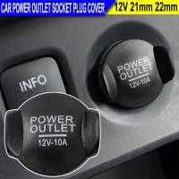 ][= Lighter Cigarette Power Socket Plug Outlet Cover 21Mm 22Mm 12V Auto Universal Cap Car Accessories Styling Dustproof