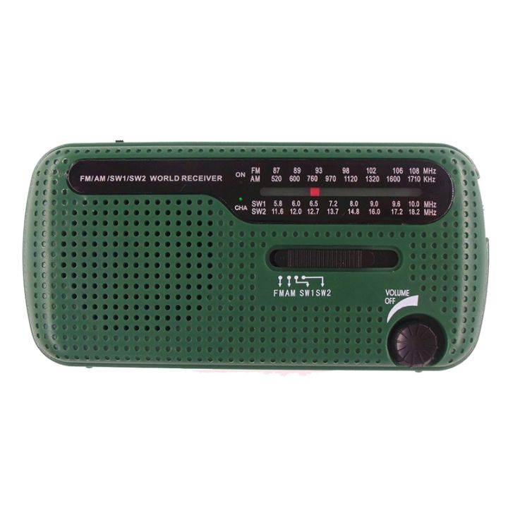 Solar Hand Crank Radio AM/FM/SW Radio USB Portable Emergency Radio with LED  Flashlight Outdoor Survival Tool 