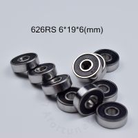 Bearing 10 Pieces 626RS 6x19x6(mm) free shipping chrome steel rubber Sealed High speed Mechanical equipment parts