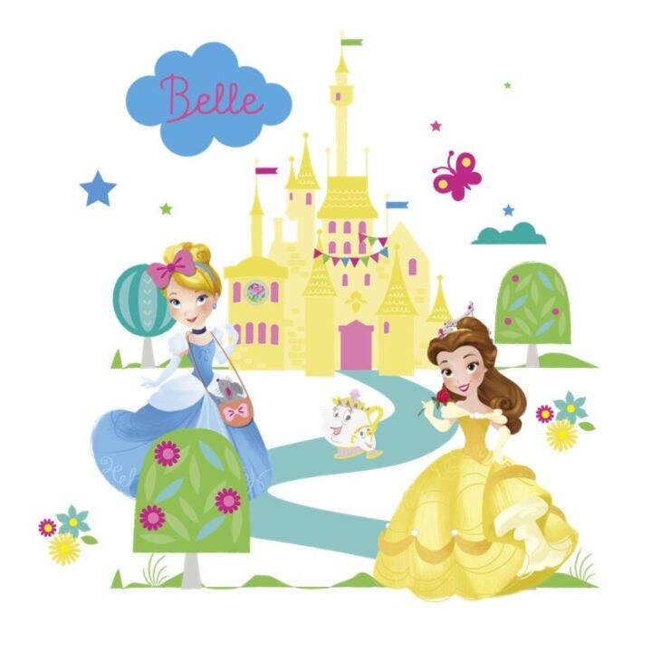 cartoon-princess-girl-wall-stickers-for-kids-rooms-pvc-children-wall-decals-3d-kids-bedroom-living-room-decor-children-gift