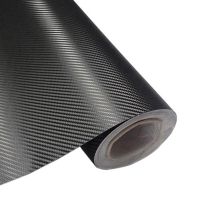 50x200 Cm High Quality Car 3D Matt Black Carbon Fiber Vinyl Foil Film Wrapping Roll Sticker Decal Bumper Stickers  Decals Magnets