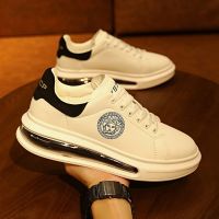 Spot Versace Microfiber Leather Casual Shoes Mens Board Shoes Air Cushion Shoes White Shoes Fashionable And Comfortable