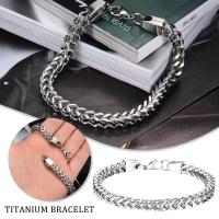 Mens Bracelet Fish Scale Titanium Steel Bracelet Positive Chain Keel Stainless Reverse Bracelet Square Steel and G9O2