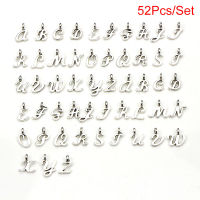 52pcs Initial Charms 26 English Alphabet Letter Charm Pendants For Women Man DIY Necklace Bracelet Jewelry Making A-Z