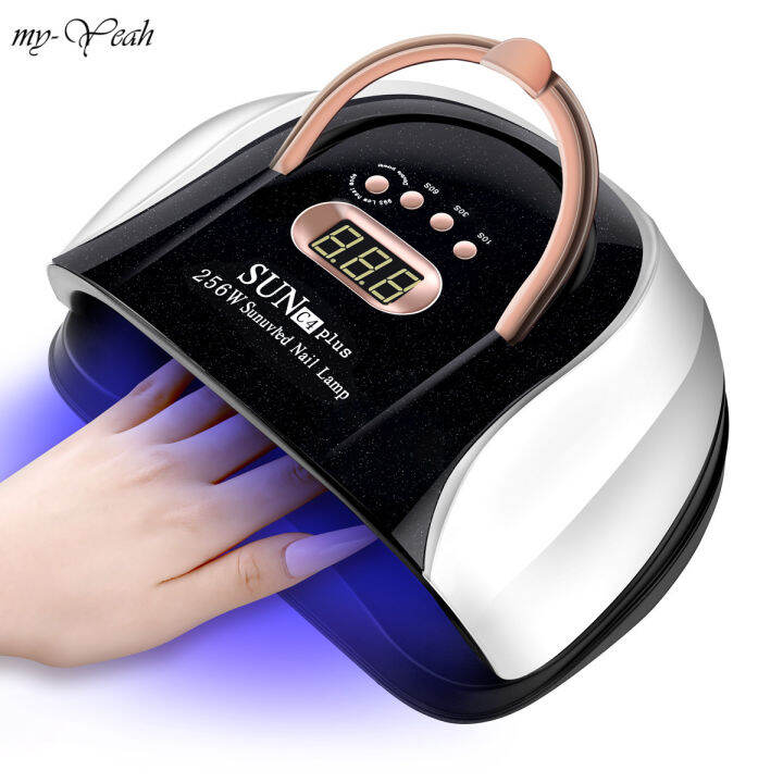 myyeah 6 Colors Nail Dryer 256W UV LED Lamp Gel Polish Fast Curing Nail Lamp Smart Auto Sensor