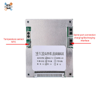 Ziqqucu แผ่นป้องกันชาร์จแบตเตอรี่ลิเธียม16S 60V 50A BMS แบบแบตเตอร์รี่พร้อมแผ่นป้องกันปรับปรุงสมดุลของแบตเตอรี่