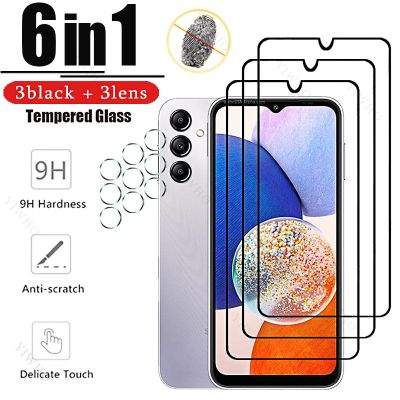 hot【DT】 6in1 Tempered Glass for Sumsung A14 A24 A34 A54 4g 5g Protectors Cmaera A 14 34 54