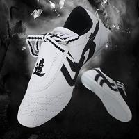 Soft PU Leather Breathable Taekwondo Shoes Taichi Wushu Kung Fu Karate Boxing Shoes Adults Children Judo Training Sports Shoes