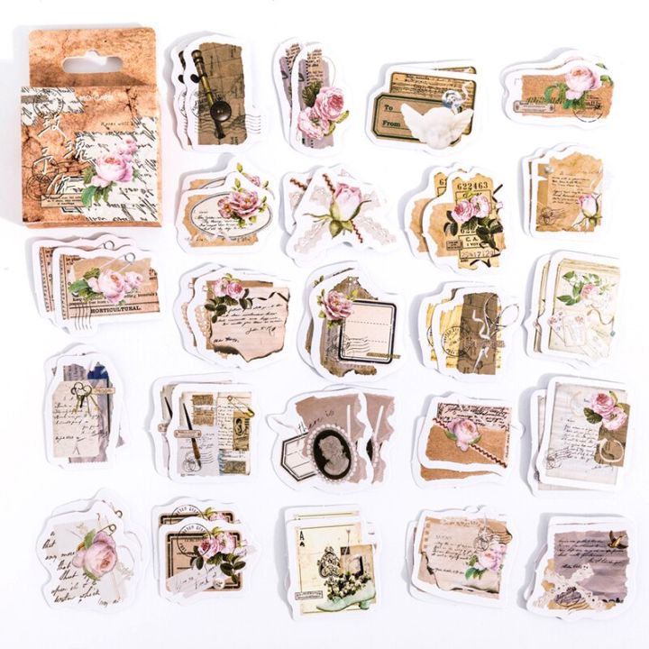 46-pcs-vintage-ins-labels-stickers-aesthetic-cute-items-stationery-sticker-for-scrapbooking-calendars-arts-diy-crafts-stickers-labels