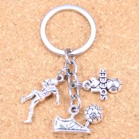 20pcs DIY Keychain 3D football soccer player sporter clothes shoes Pendants Men Jewelry Car Key Chain Souvenir For Gift