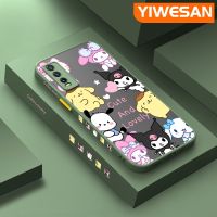 YIWESAN เคสสำหรับ VIVO Y20 Y20i Y20s Y12s Y20 2021 Y11s Y12A Y20T Y20S M Y20S D เคสการ์ตูน Sanrio Hello Kitty เมโลดี้บางเคสโทรศัพท์ขอบซิลิโคนกล่องกันกระแทกคลุมทั้งหมดเคสป้องกันเลนส์กล้อง