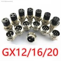 ♈ GX12 GX16 GX20 2/3/4/5/6/7/8/9/10 Pin Male Female Butting Wire Cable Circular Aviation Socket Plug Panel Connector Dropshipping