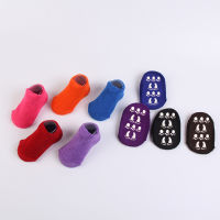 Children Non-slip Floor Sock for Toddler Kid Winter Thick Velvet Socks Cotton Candy Color Socks Boy Girl Rubber Socks Soft