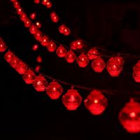 中国新年红灯笼灯Red Lantern Chinese Knot LED String Lights Christmas Battery Operated Decorations Chinese New Year Decor