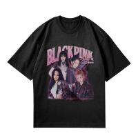 เสื้อยืดแขนสั้นลําลอง ผ้าฝ้าย พิมพ์ลาย KPOP BLACKPINK SHUT DOWN JISOO JENNIE ROSé Lisa แฟชั่นฤดูร้อน สไตล์ฮาราจูกุ สําหรับผู้ชาย และผู้หญิง มีบริการเก็บเงินปลายทาง แฟชั่นแขนสั้นผ้าฝ้าย