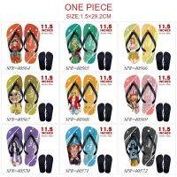 ☫☽ One Piece Surrounding Slippers Luffy Cartoon Anime Flip Flops Flip Flops Sandals Home Shoes Beach Shoes