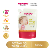 Bọt tắm gội 400ml Mamamy dạng túi thiên nhiên dưỡng ẩm ngừa hăm