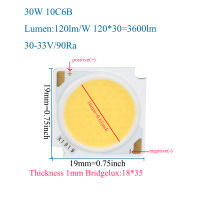 10pcs High CRI90 COB LED Light-Emitting Diode Bridgelux Chip 10W 20W 30W 40W 1919 LED Ra90 Led Cob DIY Led Bulb Led Track Light