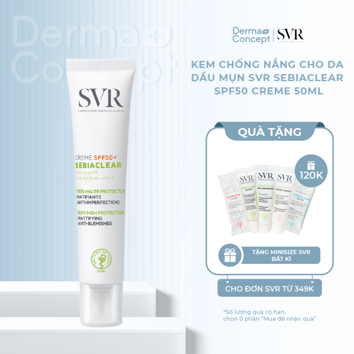 Kem Chống Nắng Cho Da Dầu Mụn Svr Sebiaclear Spf50 Creme 40ml NhẬp KhẨu ChÍnh HÃng 100 5557