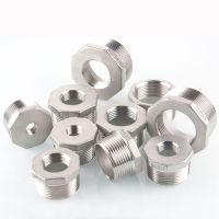 1Pcs 304 Stainless Steel Reducer Bushing Male x Female Threaded Reducer Pipe Coupler Adapter Fitting 3/8 1/4 1/2 3/4