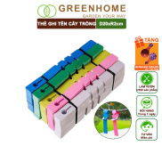 10 Thẻ Ghi Tên Cây Greenhome, D20xR2cm, Chất Liệu Nhựa PVC, Dễ Lắp Đặt