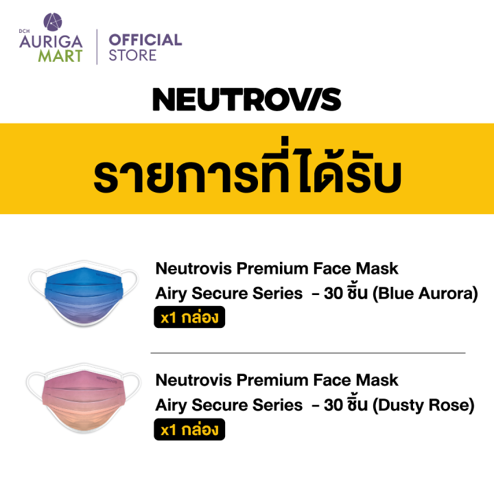 neutrovis-premium-3-ply-face-mask-airy-secure-series-set-นิวโทรวิส-หน้ากากพรีเมี่ยม-3-ชั้น-รุ่น-airysecure-30p-คละสี-x2