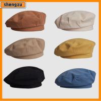 SHENGZU สีทึบทึบ หมวกเบเร่ต์ ผ้าคอตตอน อังกฤษอังกฤษอังกฤษ หมวกสำหรับจิตรกร ภาษาญี่ปุ่นญี่ปุ่น เรโทร หมวกเบเร่ต์เด็กหญิง ผู้หญิงผู้หญิงผู้หญิง