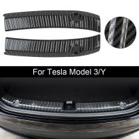 Auto Rear Bumper Foot Plate Rear Trunk Sill Guard Cover Car Door Edge Protector For Tesla Model 3/Model Y Car Accessories 2Pcs