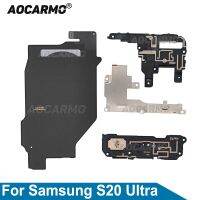 Aocarmo ฝาครอบแผ่นโลหะเลเซอร์สำหรับเมนบอร์ดเสาอากาศสัญญาณลําโพง NFC S20 S20U Samsung Galaxy มีคอยล์ชาร์จแบบไร้สายมาก