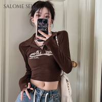 SALOME SELECT เสื้อครอป เสื้อยืด ชุดเซ็ทผู้หญิง เสื้อยืดคอกลม เสื้อยืด ผญสวย ๆ เวอร์ชั่นเกาหลี ผ้าคอตตอน ใส่สบาย เรียบง่าย 2023NEW A29J2D0 37Z230911