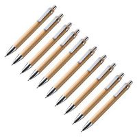 Ballpoint Pen Set Bamboo and Wood Writing Tools, Blue Refill 40 Pieces