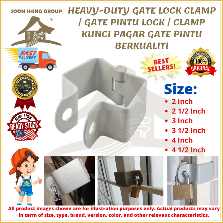 HEAVY DUTY GATE LOCK CLAMP / GATE PINTU LOCK / CLAMP KUNCI PAGAR GATE