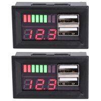 new prodects coming 2X 12V Digital Voltmeter Voltage Battery Panel Meter For Car Motorcycle USB 5V 2A Output