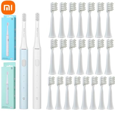 แปรงสีฟันแปรงสีฟันไฟฟ้าพลังคลื่นเสียงอัลตราโซนิกอัตโนมัติ T100 Mijia กันน้ำแบบชาร์จ USB แปรงสีฟัน