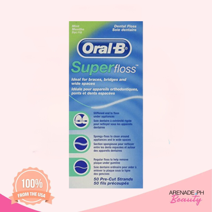 Oral-B Dental Floss Super Floss Pre-Cut Strands - 50 Counts | Lazada PH