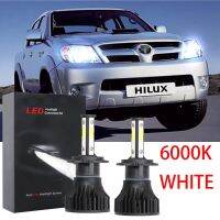 ใหม่ หลอดไฟหน้ารถยนต์ LED 6000K สีขาว แบบเปลี่ยน สําหรับ Toyot Hilux Vigo 2005-2012 2013 2014 2015-2021 (1 คู่)