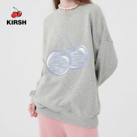 [KIRSH] KNIT BIG CHERRY SWEATSHIRT |22AW |  Women Sweatshirt | ZIP UP | Hoodie women |Korean Style | Hoodie for girl | Hoodie cute | Korean fashion